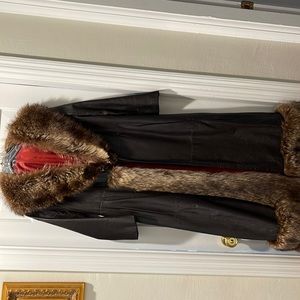 Women’s Long leather/fur coat